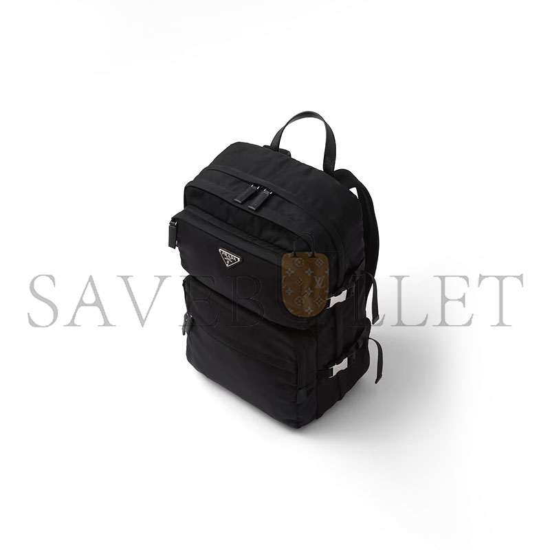 PRADA RE-NYLON AND SAFFIANO LEATHER BACKPACK 2VZ101 (45*26.5*21.5cm)